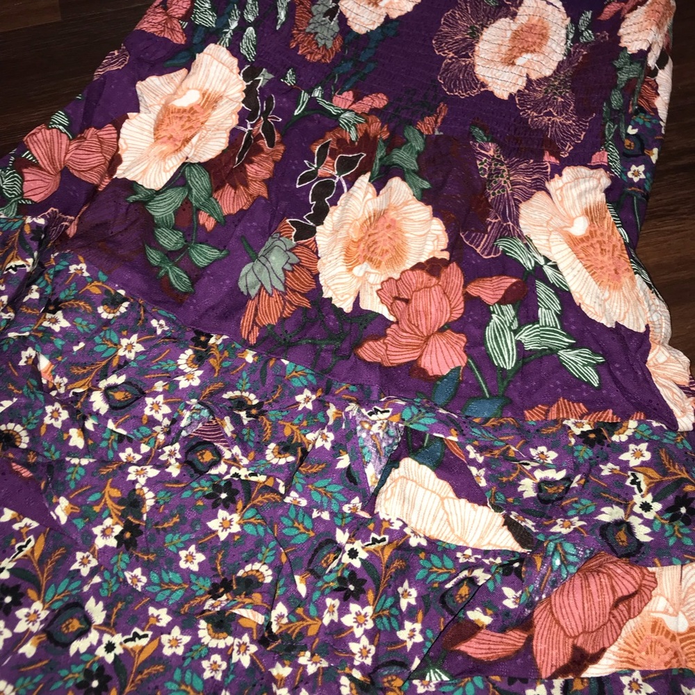 Band Of The Free Margaux Purple Mixed Floral Mini Dress NWT - Picture 8 of 11